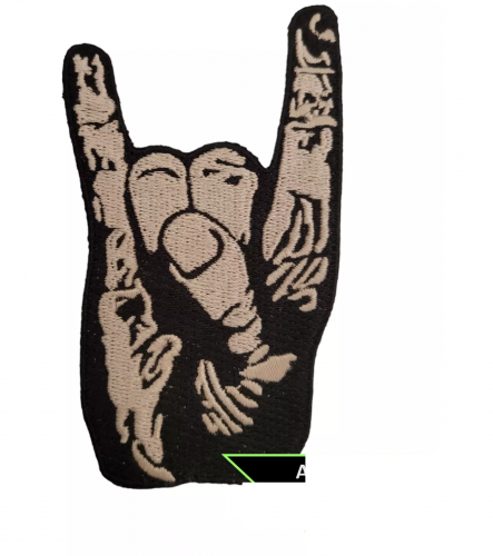 Aufnäher Patch Biker Kutte Pommesgabel Heavy Matel Neu NR.2